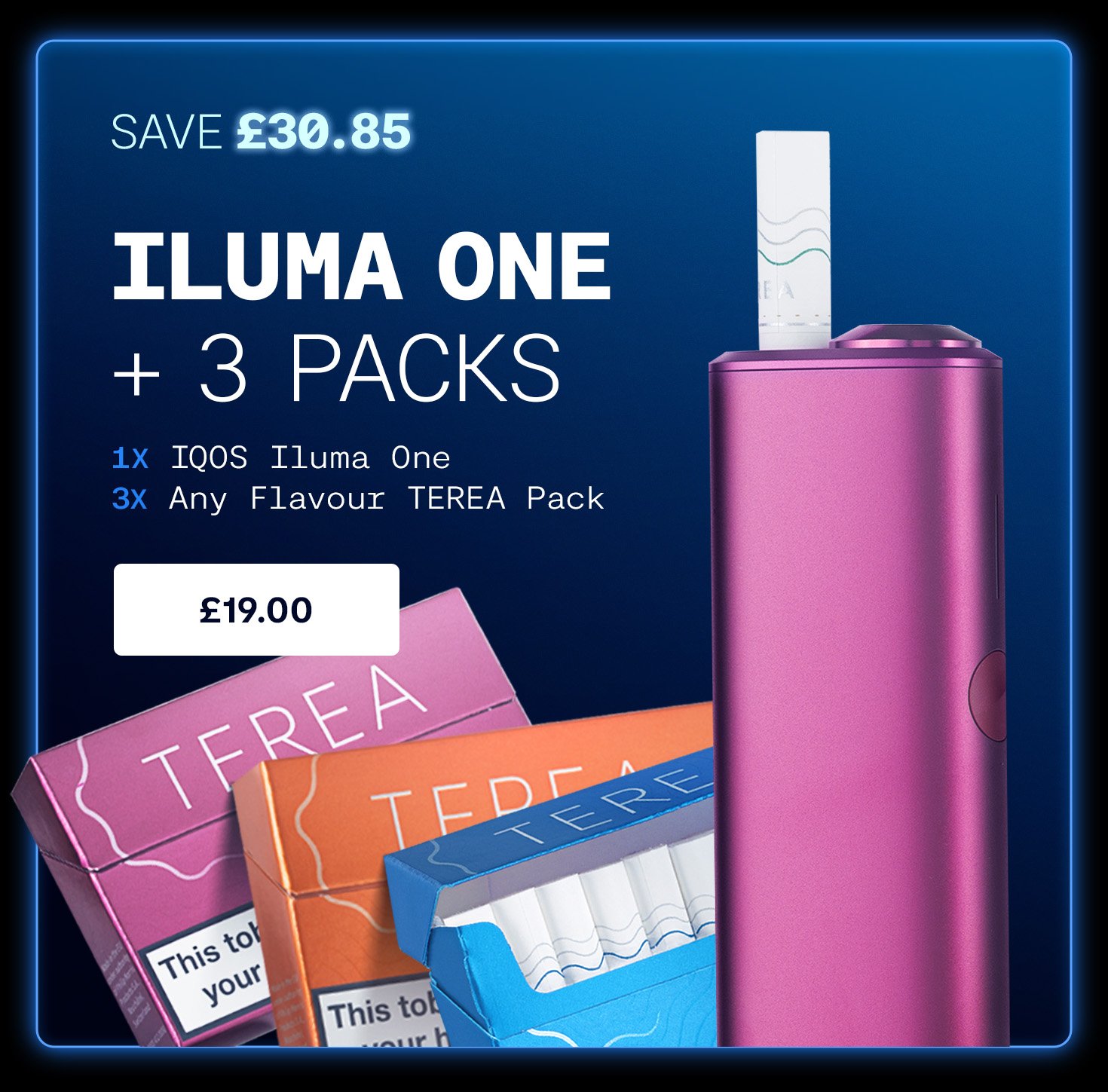 IQOS Iluma One + 3 Packs of TEREA For £19.00